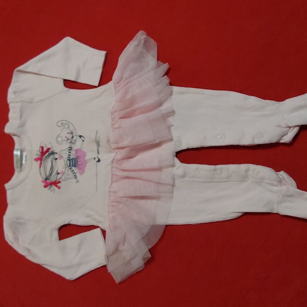 Kidding Around Pink Baby Mouse & Child Skirt and Onesie Combo